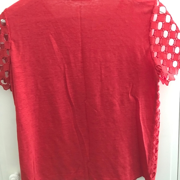 Tory Burch Lace and Linen Tee - Picture 4 of 7